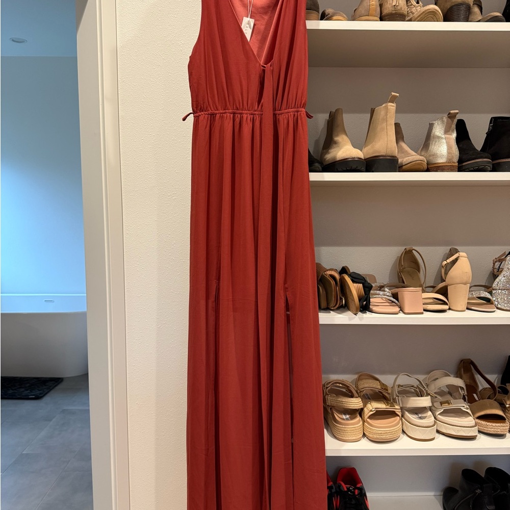 Elegant Wine colored Maxi Dress